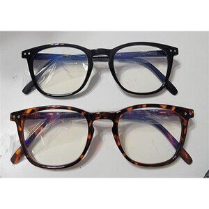 NWT Norperwis 2PR Tortoiseshell & Black LG Round .75 Reading Glasses 116674